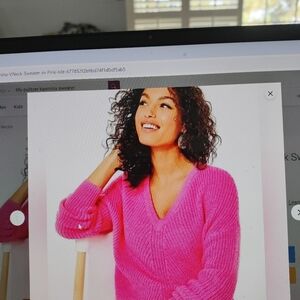 Lilly Pulitzer Kasmina V-Neck Sweater in Pink Isle